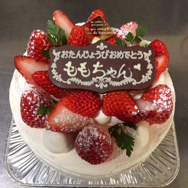 豊橋カフェ 手作りお誕生日ケーキ イチゴショートケーキ